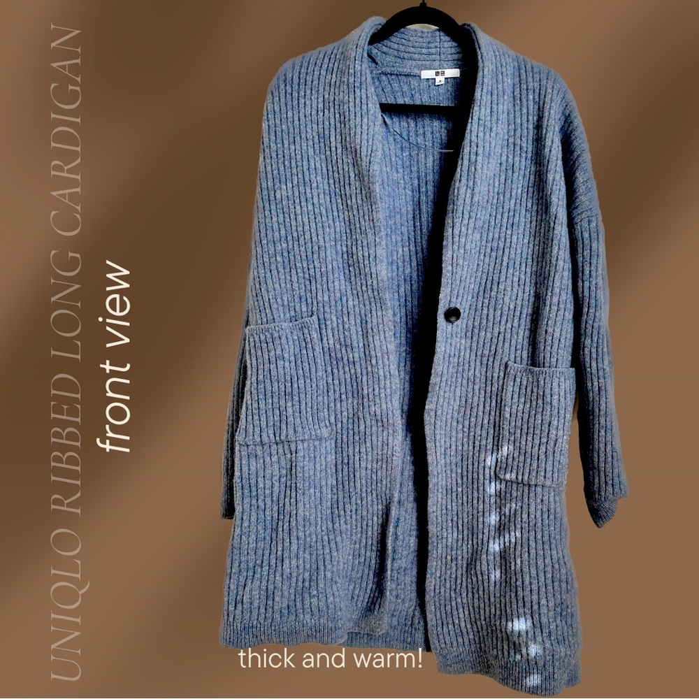 Uniqlo Ribbed Long Cardigan